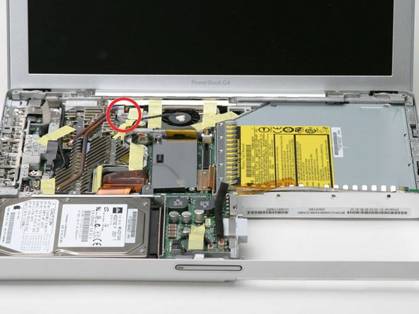 PowerBook G4 Aluminum 12" 867 MHz Heat Sink & Fan Replacement: step 21, image 1 of 1