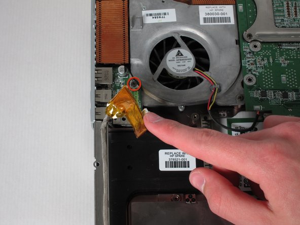 HP Pavilion zd8000 Base Fans Replacement: step 33, image 1 of 2