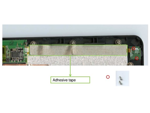 Odys Neo X7, Loosening of Cables, Adhesives and Screws to remove the mainboard: step 3, image 2 of 3