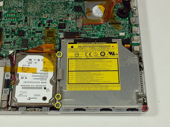PowerBook G4 Aluminum 15" 1.67 GHz Optical Drive Replacement: step 13, image 1 of 1
