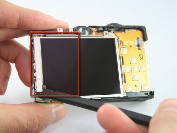 Disassembling Canon PowerShot SD1100 IS LCD screen: step 7, image 1 of 2