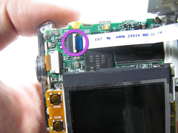 Removing Olympus FE-210 Flash Assembly: step 6, image 3 of 3