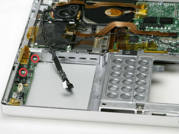 PowerBook G4 Aluminum 17" 1-1.67 GHz Sound Card Replacement: step 17, image 1 of 1