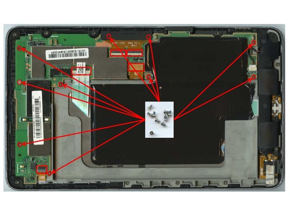 Asus Google Nexus 7, Removal of EMI shields and mainboard: step 4, image 2 of 2