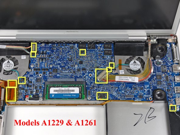 MacBook Pro 17" Models A1151 A1212 A1229 and A1261 Lower Case Replacement: step 14, image 3 of 3