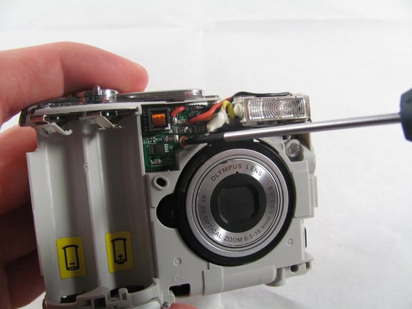 Removing Olympus FE-210 Flash Assembly: step 9, image 2 of 2