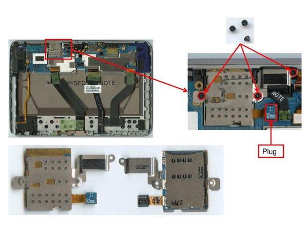 Samsung Galaxy Note 10.1, Removal of SIM-Card-Reader: step 6, image 1 of 1