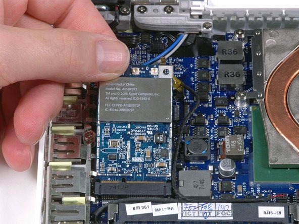 MacBook Core 2 Duo AirPort Card Replacement: step 15, image 1 of 1