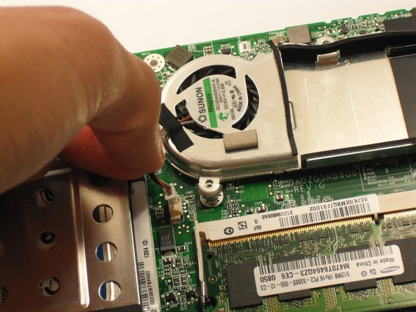 Acer Aspire One ZG5 Fan Replacement: step 28, image 2 of 2