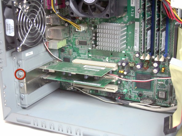 Removing HP Compaq dx2000MT PCI Cards: step 5, image 1 of 2