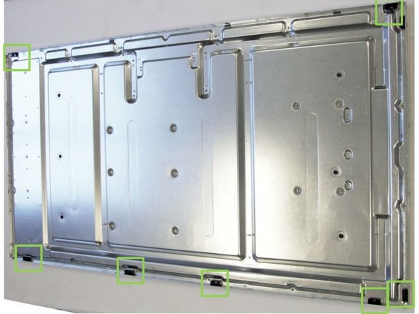 Toshiba 48L1443DG TV set, Removal of Small Plastic Parts: step 8, image 1 of 2