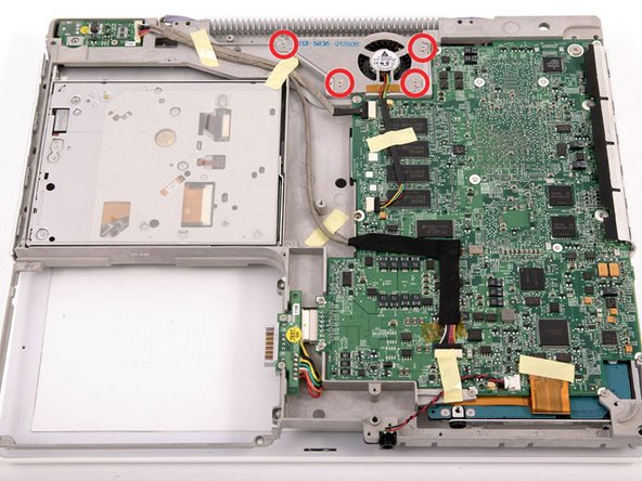iBook G4 14" 933 MHz-1.33 GHz Fan (1.33 GHz) Replacement: step 17, image 1 of 1