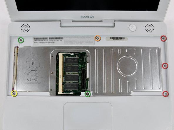 iBook G4 12" 1.33 GHz Sleep Light Replacement: step 24, image 1 of 1