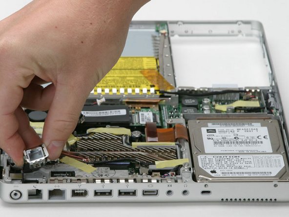 PowerBook G4 Aluminum 12" 867 MHz RJ-11 Board Replacement: step 22, image 1 of 1