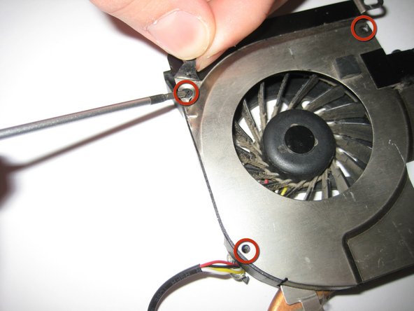 HP Pavilion dv6000 Fan Replacement: step 20, image 1 of 2