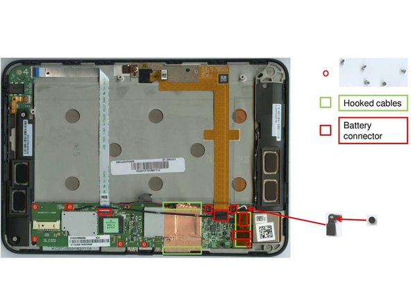 Kindl Fire HD, Removal of mainboard: step 3, image 1 of 3