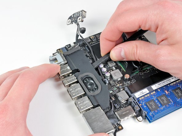 MacBook Pro 13" Unibody Early 2011 Left Speaker Replacement: step 23, image 1 of 1