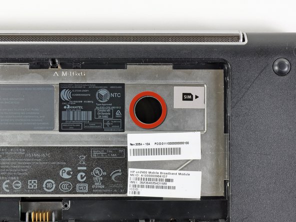 HP Mini 1000 PRAM Battery Replacement: step 4, image 3 of 3