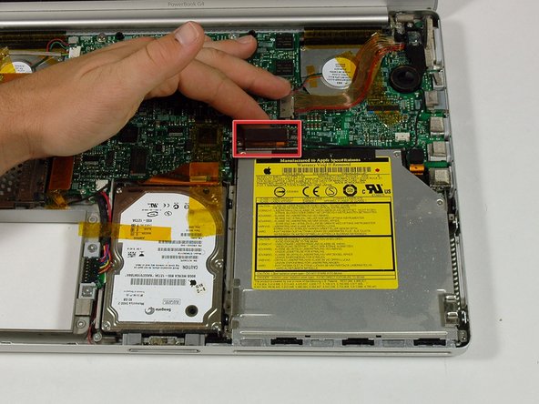 PowerBook G4 Aluminum 15" 1.67 GHz Optical Drive Replacement: step 15, image 1 of 1
