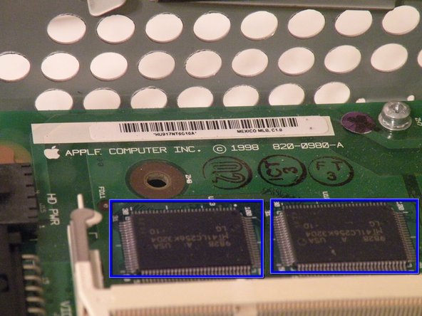 iMac G3 Model M4984 Video Ram Replacement: step 10, image 3 of 3