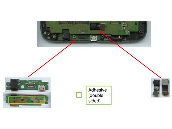 Lenovo Ideapad, Removal of USB/headphone board and rear camera: step 6, image 1 of 1