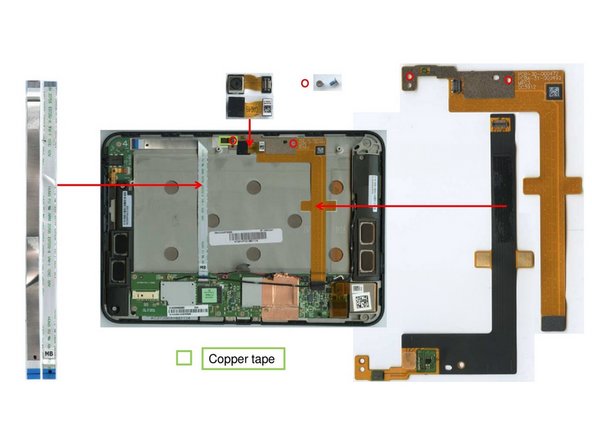 Kindl Fire HD, Further removal of components: step 4, image 2 of 3