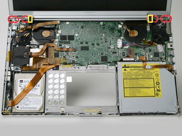 PowerBook G4 Aluminum 17" 1-1.67 GHz Clutch Hinges Replacement: step 18, image 1 of 1