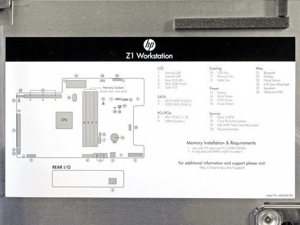 HP Z1 Teardown: step 4, image 1 of 1