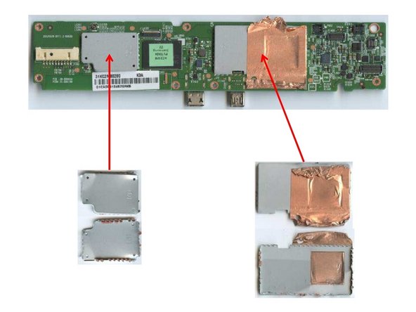 Kindl Fire HD, Removal of mainboard: step 3, image 2 of 3