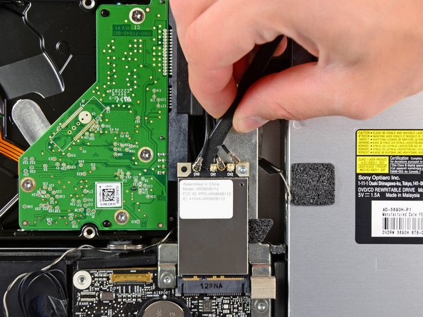 iMac Intel 21.5" EMC 2428 AirPort Card Replacement: step 10, image 2 of 2