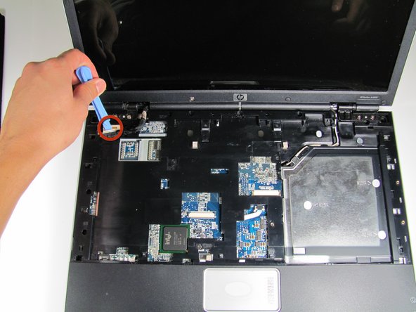 HP Pavilion dv5000 Screen Replacement: step 14, image 1 of 2