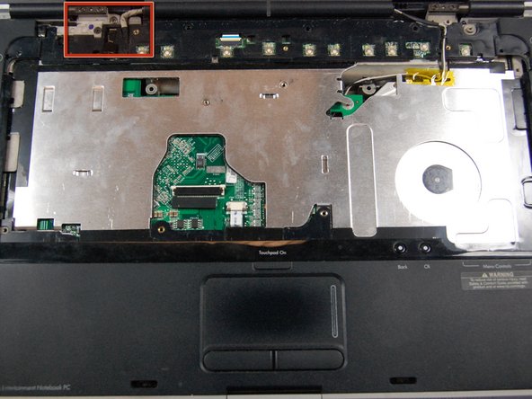 HP Pavilion dv1000 Back Cover Replacement: step 20, image 1 of 2