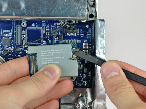 iMac G5 20" Model A1145 AirPort/Bluetooth Board Replacement: step 16, image 2 of 2