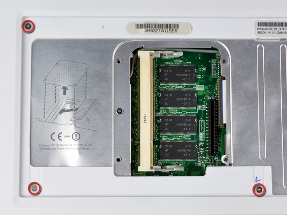 iBook G4 14" 1.42 GHz Reed Switch Board Replacement: step 25, image 1 of 1