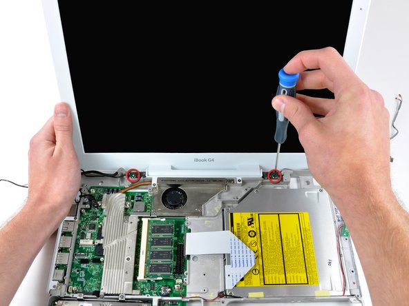 iBook G4 14" 1.42 GHz Clutch Hinges Replacement: step 41, image 1 of 1