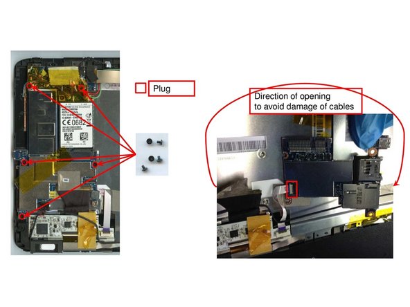 Acer IconiaTab, Removal of mainboard: step 4, image 1 of 1