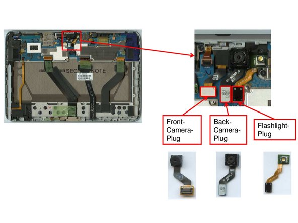 Samsung Galaxy Note 10.1, Removal of Camera and Flashlight: step 5, image 1 of 1