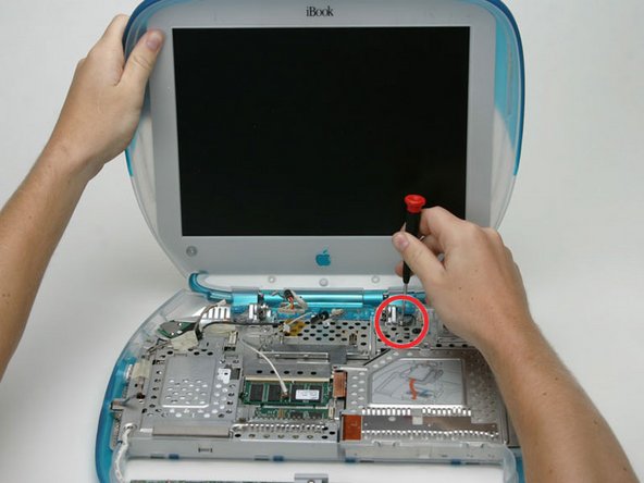 iBook G3 Clamshell DC-In Board Replacement: step 28, image 1 of 1