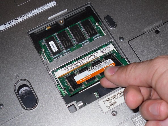 Removing Dell Inspiron 1150 RAM: step 3, image 3 of 3