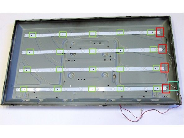 Hisense LTDN40K220WSEU TV set, Removal of Backlights (LED): step 6, image 2 of 3
