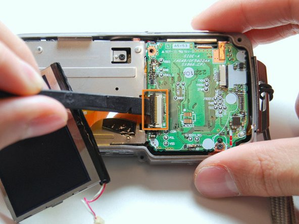 Pentax Optio WP LCD Screen Replacement: step 8, image 2 of 3