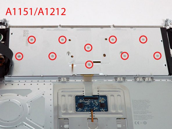 MacBook Pro 17" Models A1151 A1212 A1229 and A1261 Upper Case Replacement: step 19, image 1 of 2