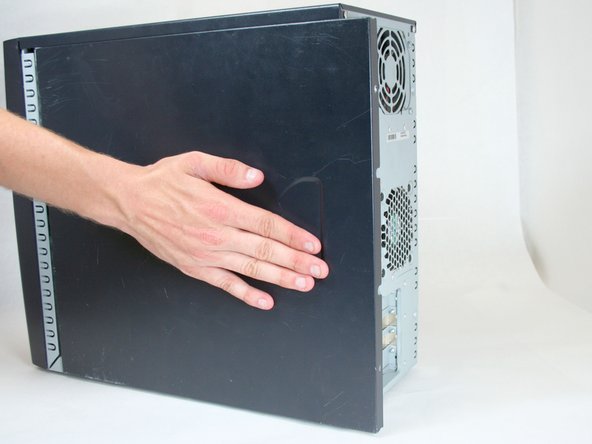 Removing the HP Compaq dx2000MT Case Doors: step 4, image 2 of 3