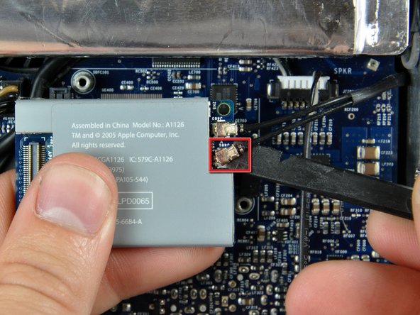 iMac G5 17" Model A1144 AirPort/Bluetooth Board Replacement: step 13, image 1 of 2