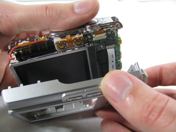 Removing Olympus FE-210 Rear Casing: step 6, image 2 of 3