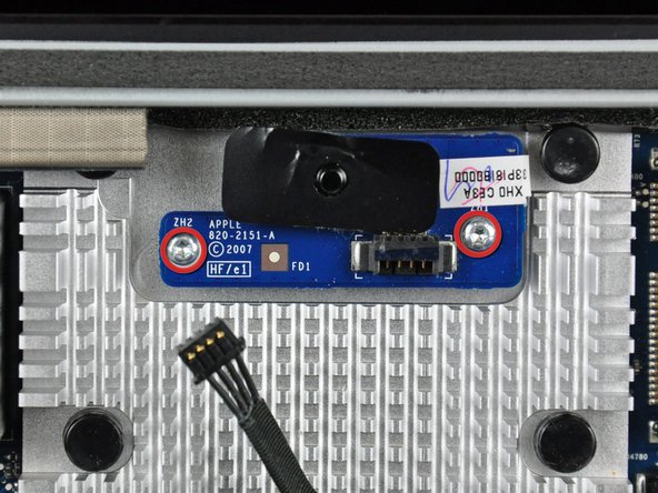 iMac Intel 20" EMC 2133 and 2210 IR Board Replacement: step 7, image 1 of 1