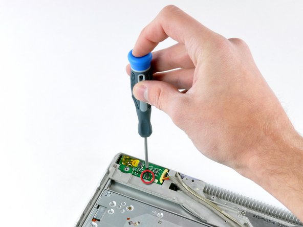 iBook G4 14" 1.42 GHz Reed Switch Board Replacement: step 20, image 1 of 1