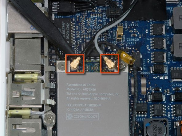 MacBook Core Duo AirPort Card Replacement: step 13, image 1 of 1