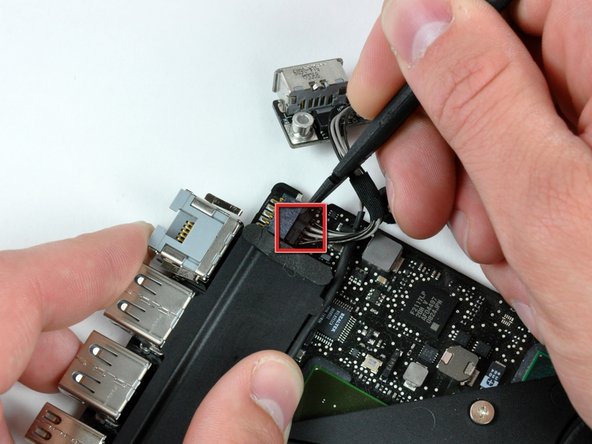 MacBook Unibody Model A1278 DC-In Board Replacement: step 28, image 1 of 1