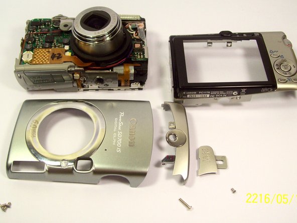 Canon PowerShot SD700 Outside Case Replacement: step 6, image 1 of 1